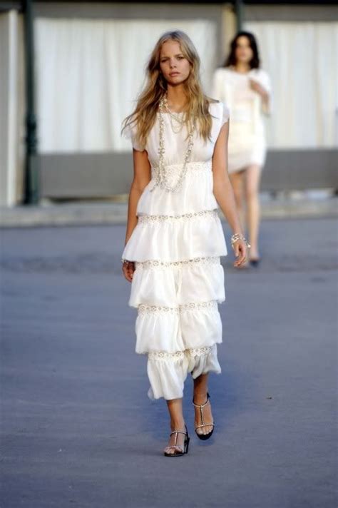 chanel layered lace white dress|chanel dress shop online.